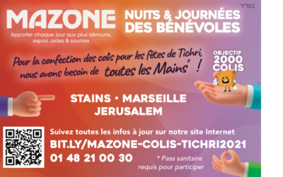 Préparation des colis des fêtes de Tichri 2021