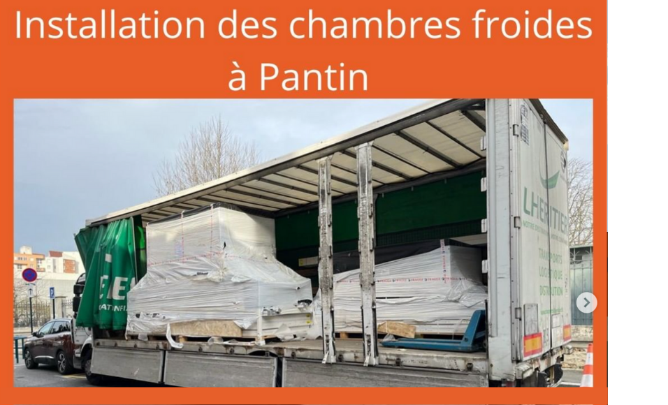 Installation des chambres froides à Pantin